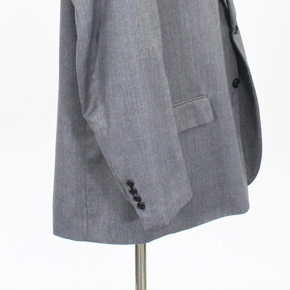 Stafford 50R Gray Solid 2-Button Sport Coat Blazer Jacket P436